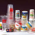 disposable glasses and containers/lids for cheese, butter, ice-cream, etc.